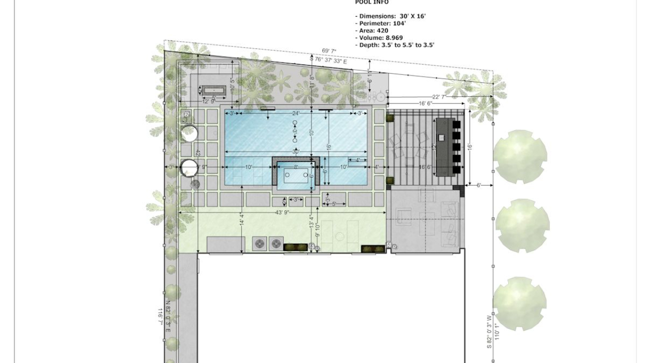 how a permit ready pool plan looks