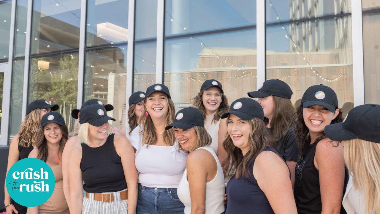 Group of female entrepreneurs at an in person mastermind retreat