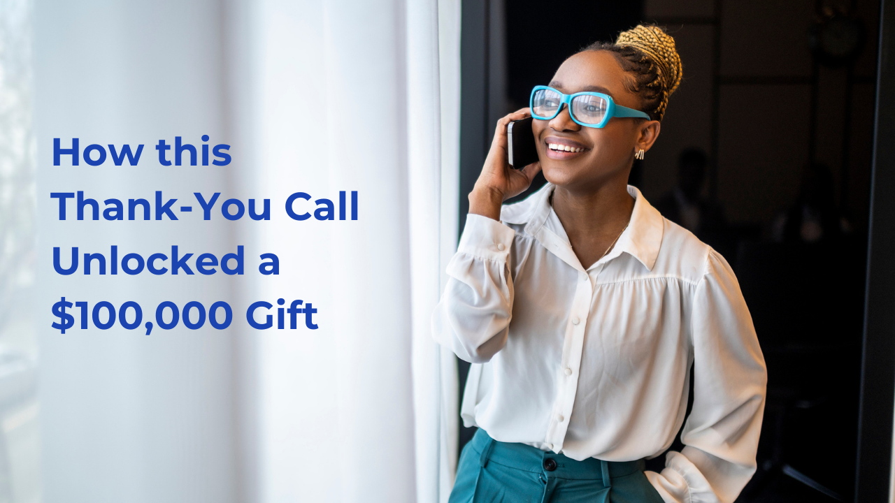 a woman calling a supporter on the phone