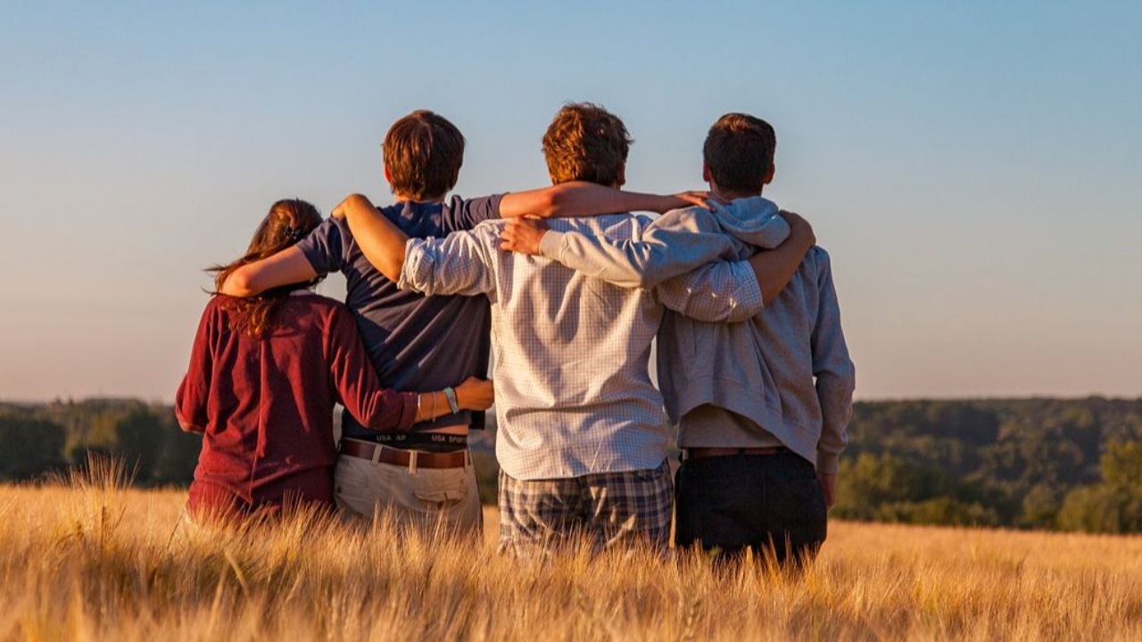 A group of close, supportive friends 