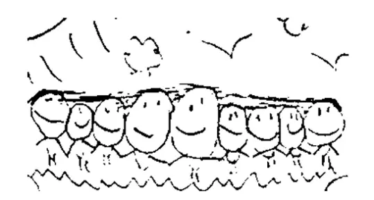 ideal school drawing with friends