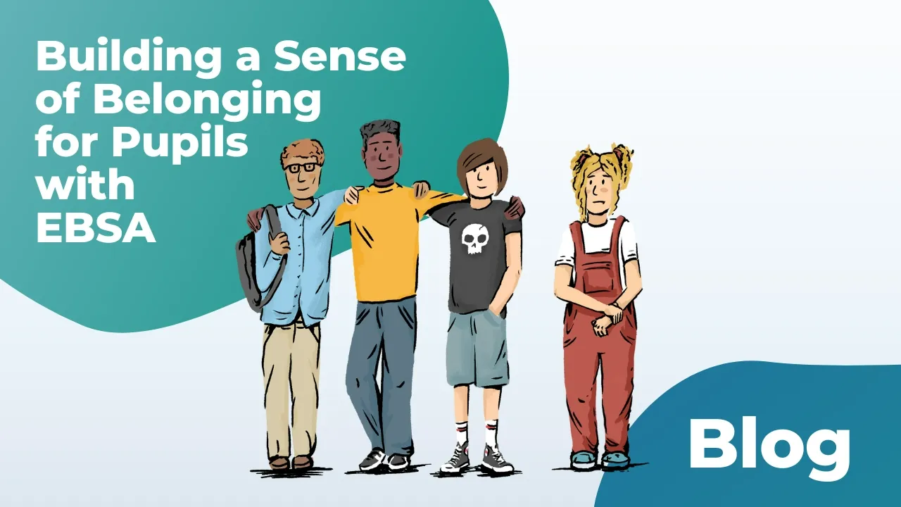 Four pupils and one doesn't look like they feel part of the group or belong