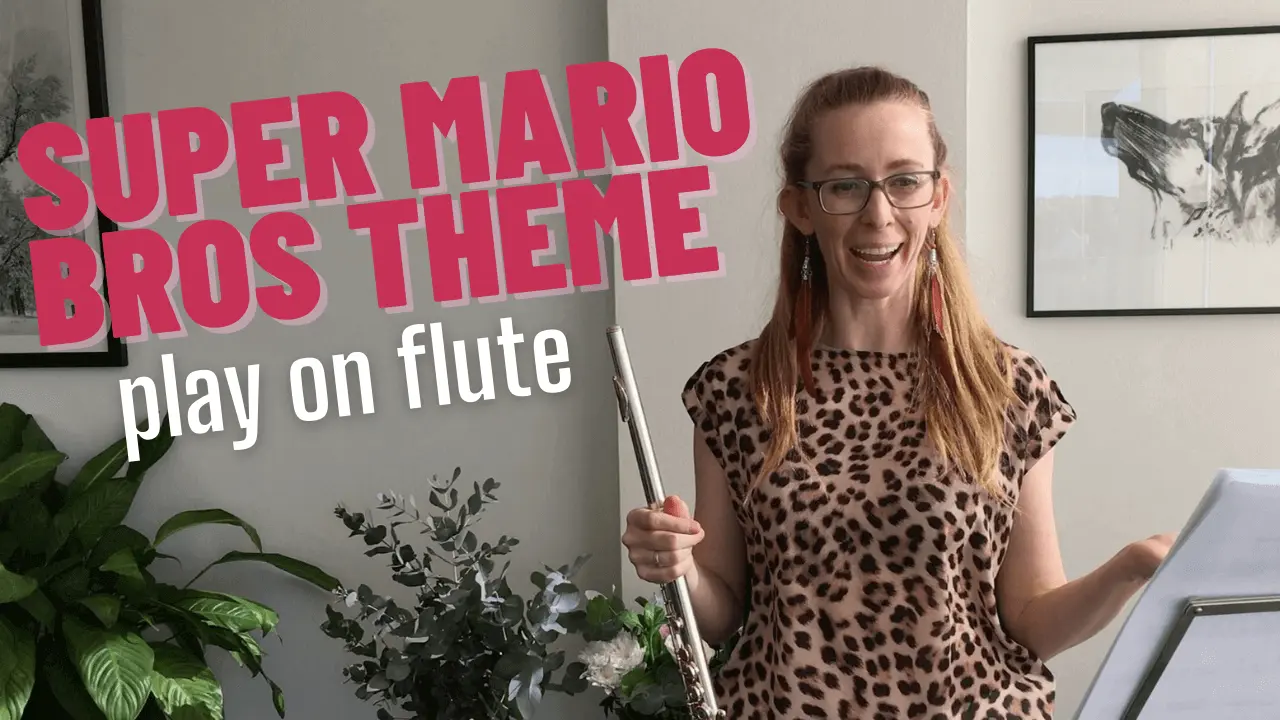 Super Mario Bros theme played on the flute