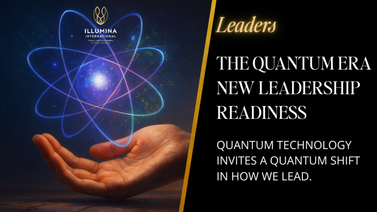 European leadership paradigm shift visualization - from mechanistic control to quantum coherence