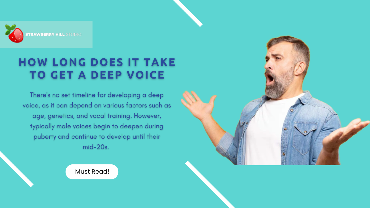 Image of a person practicing voice exercises to deepen their voice. “how long does it take to get a deep voice”