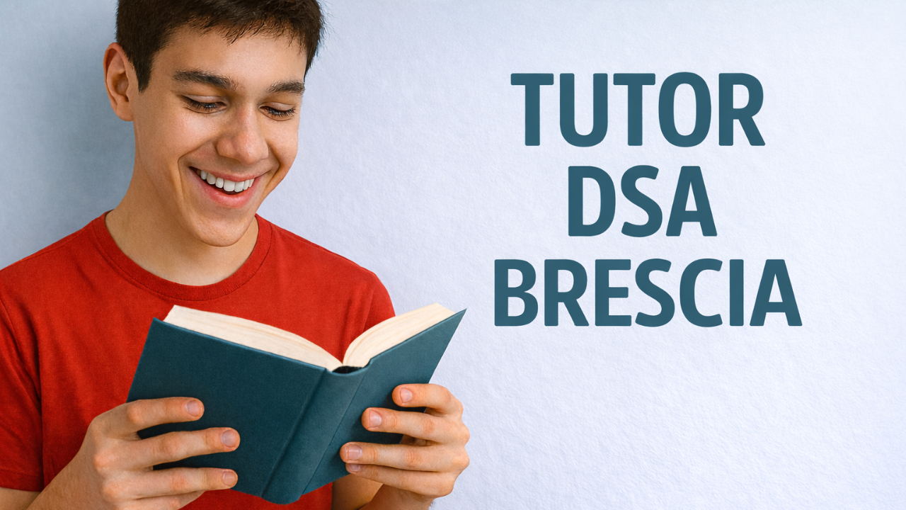 Ragazzo dislessico che studia con un tutor DSA a Brescia, sereno e concentrato grazie a un percorso mirato.