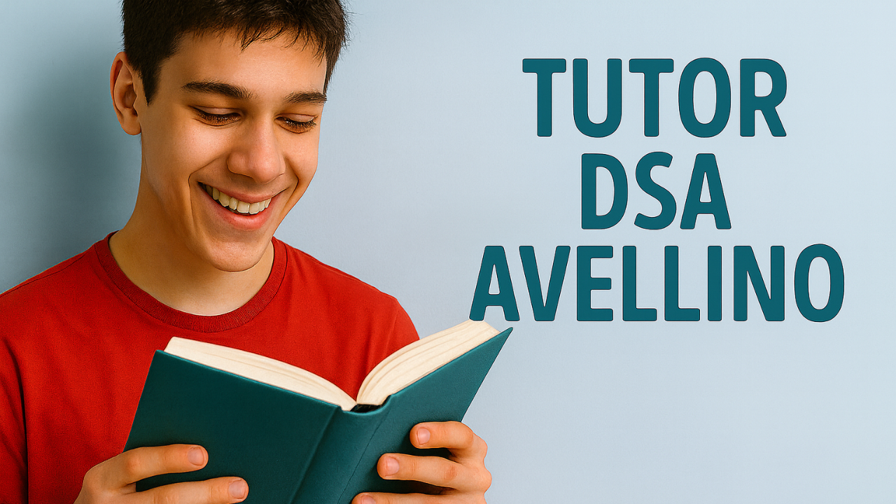 Ragazzo dislessico sereno che studia con un tutor DSA ad Avellino, seguito in un percorso efficace e personalizzato.