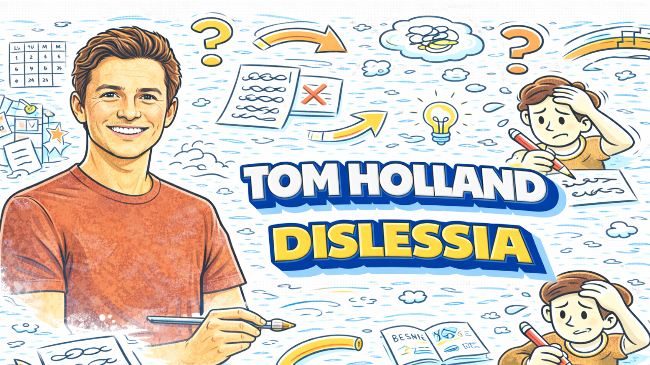 Tom Holland dislessia Spider-Man attore dislessico ADHD Marvel