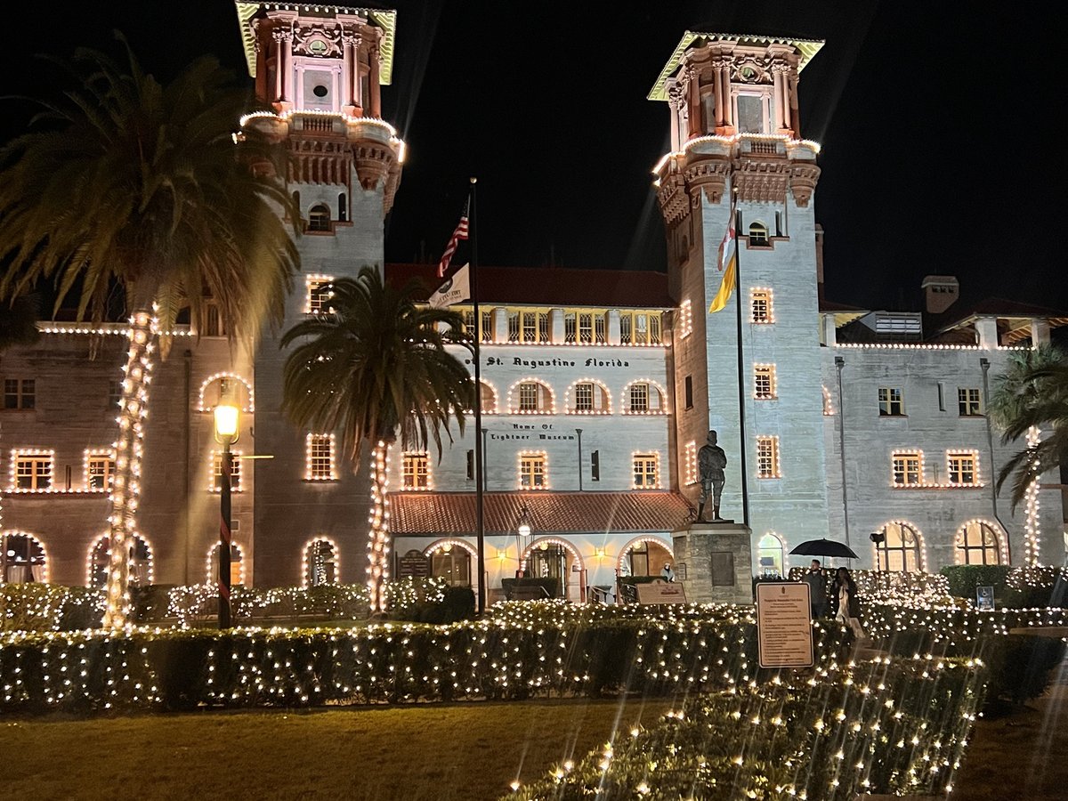The Lightner Museum lit up for Nights of Lights in St. Augustine