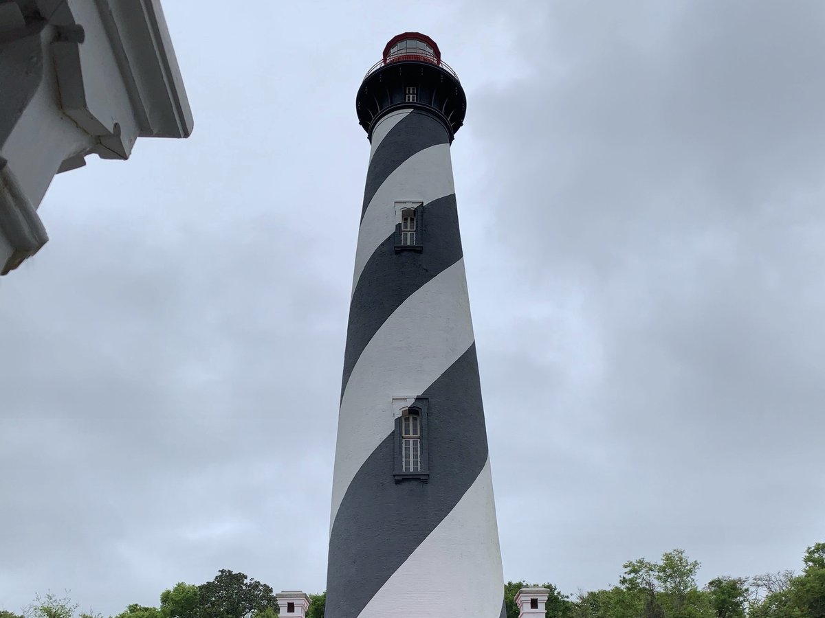 Black-and-white striped St. Augustine Lighthouse