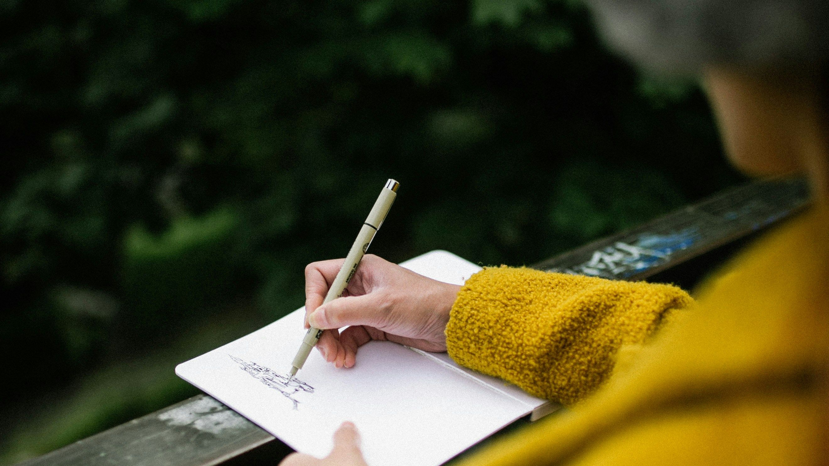mindful journaling woman