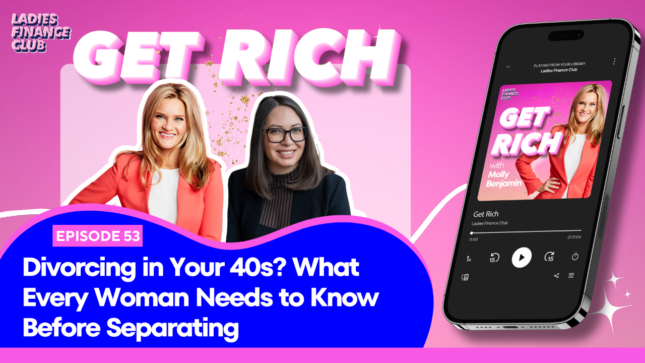 Woman in her 40s reviewing finances during divorce separation