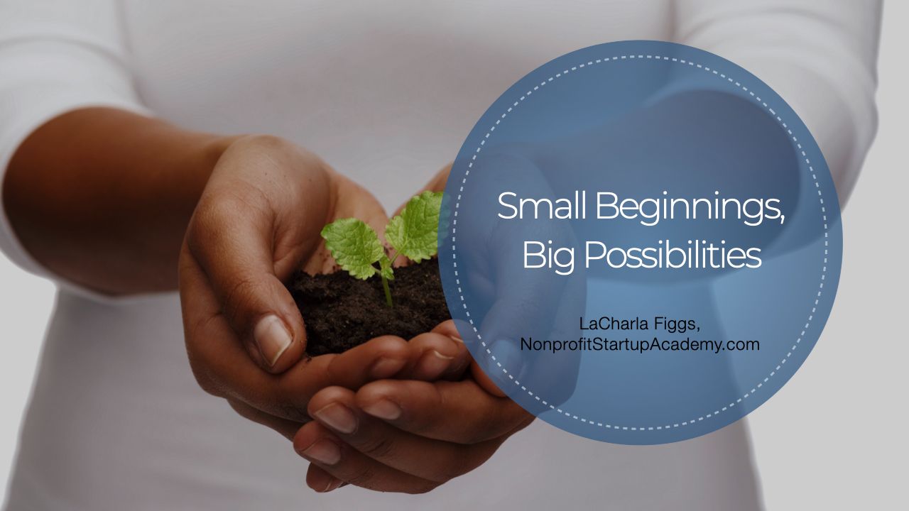 Title Cover,  closeup of woman's hands holding soil & seedling