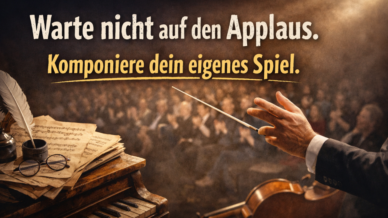 💡 Warte nicht auf den Applaus. Komponiere dein eigenes Spiel.