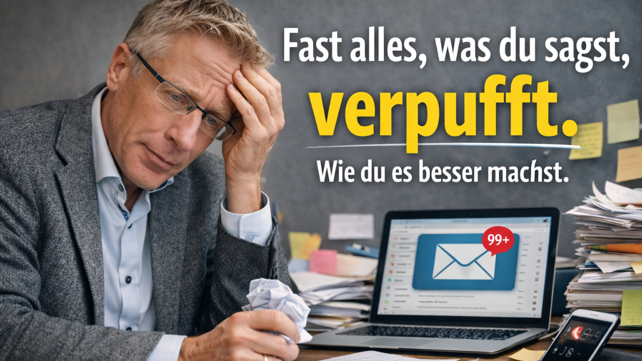 Fast alles, was du sagst, verpufft. Wie du es besser machst.
