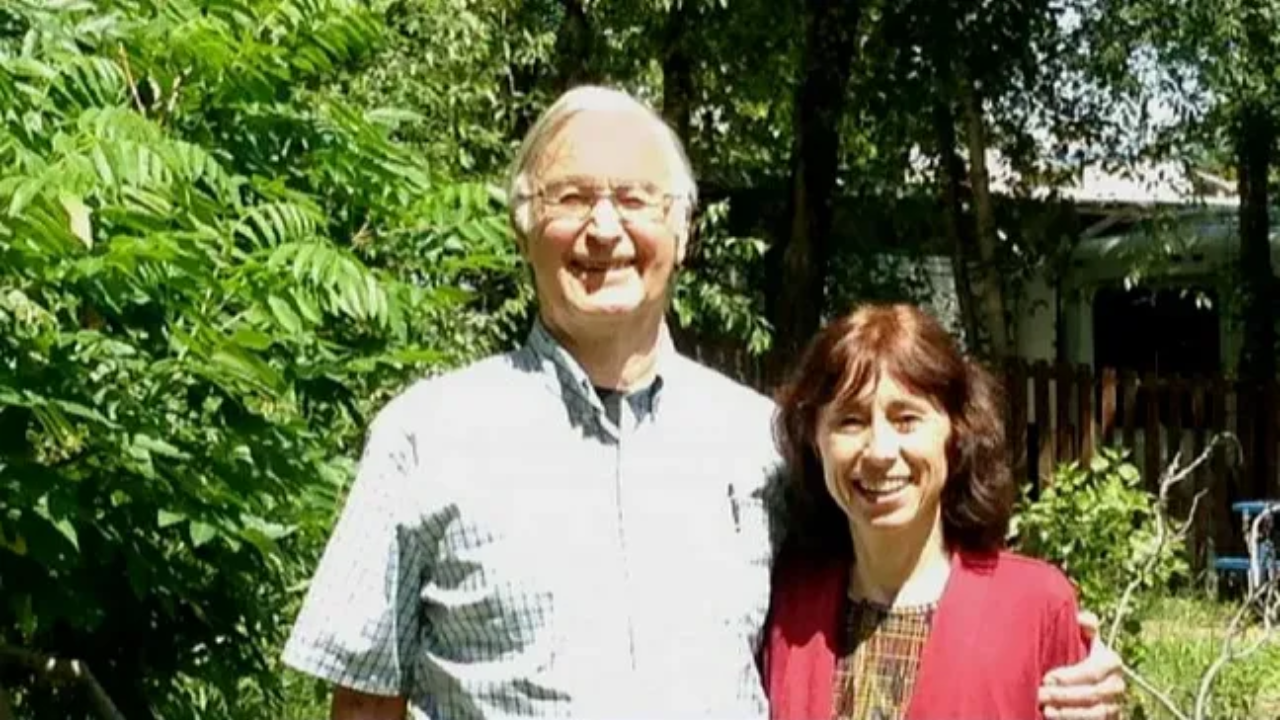 Photo of Dr. Garry A. Flint (left) with Colette Streicher (right)