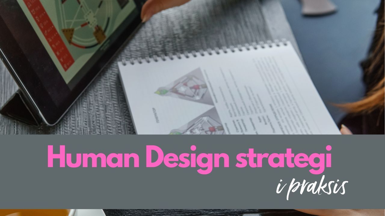 Illustrasjon av strategiene i Human Design: å informere, å respondere, å vente på invitasjon og å vente gjennom en månefase.