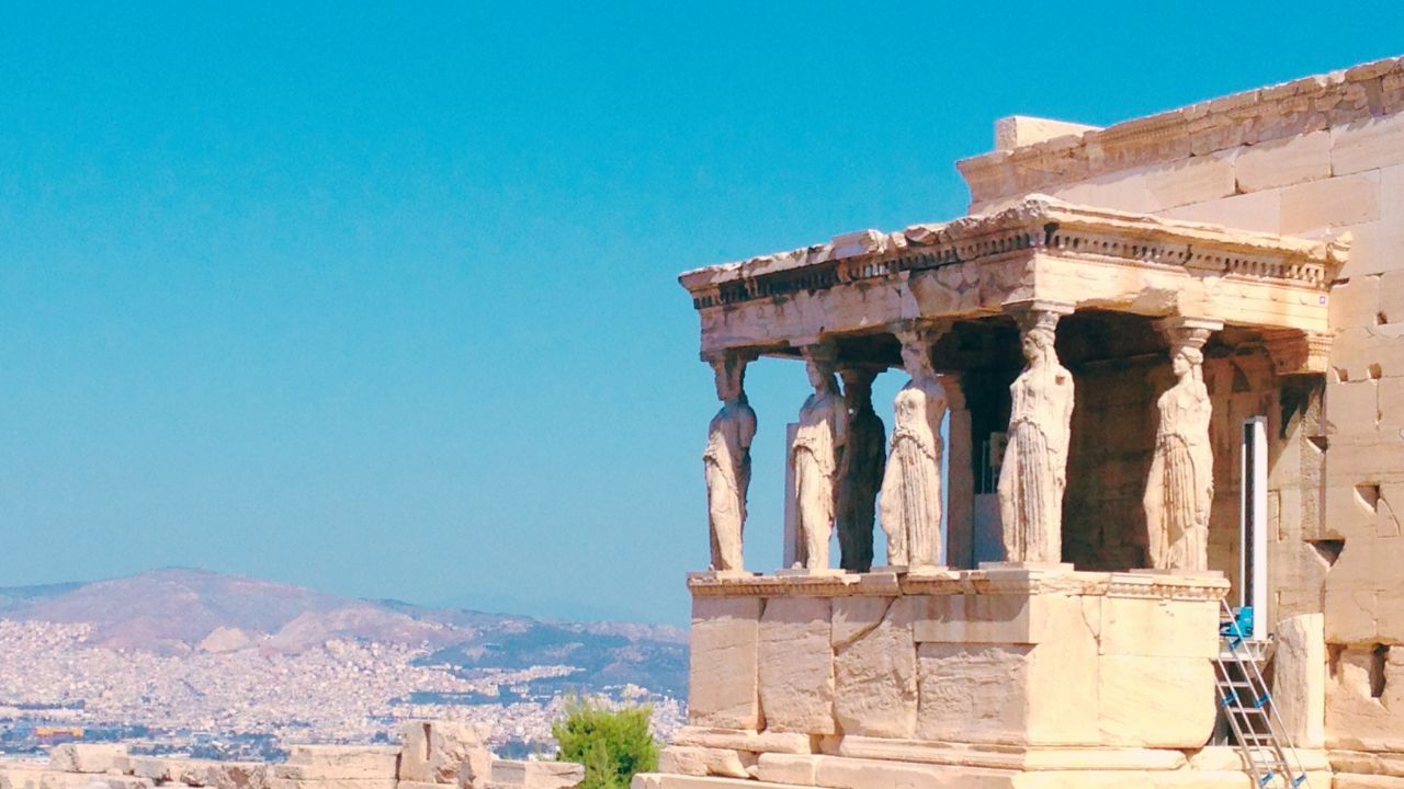 The Erechtheion temple on the Acropolis in Athens, an example of ancient Greek spiritual technology and integrated consciousness transformation systems