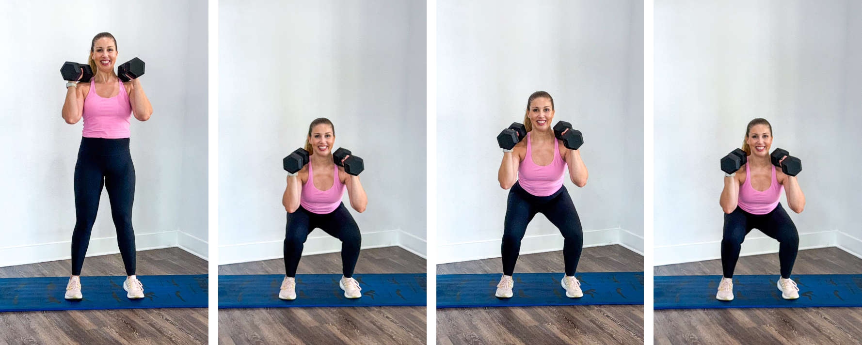 Dumbbell Pulsing Front Squat Exercise for Legs and Glutes