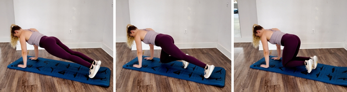 Plank to bear plank exercise