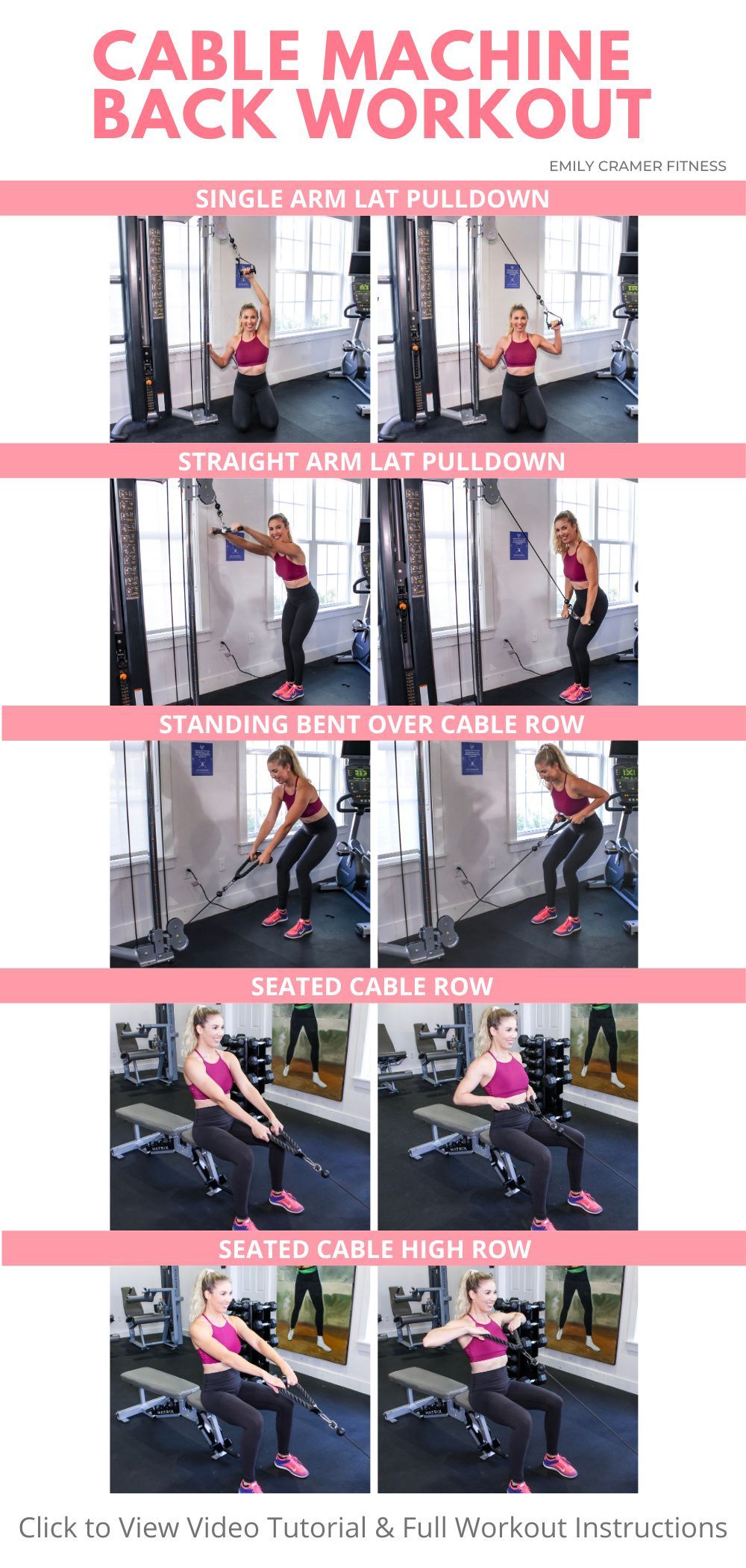 Cable Machine Back Workout