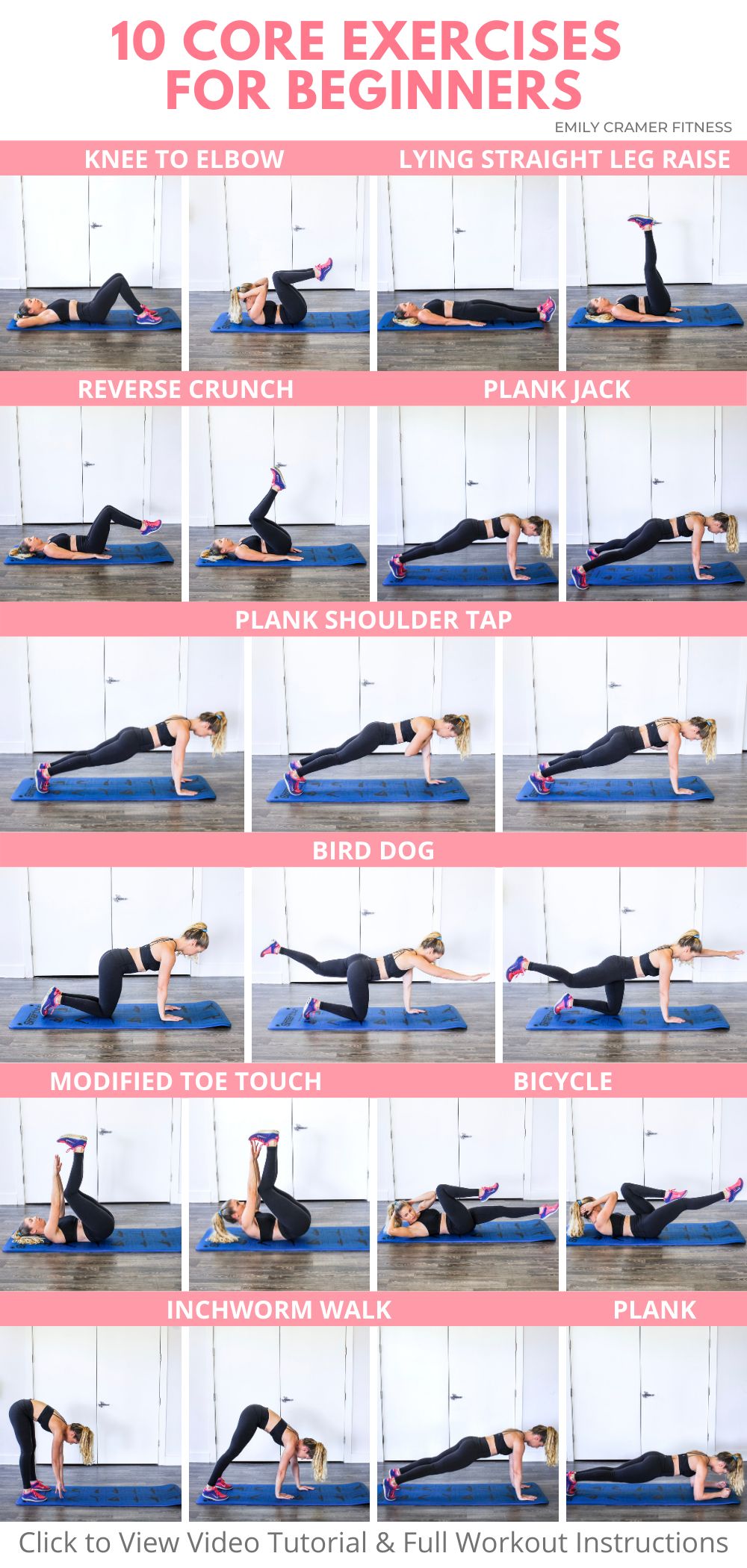 10 Core Exercises for Beginners