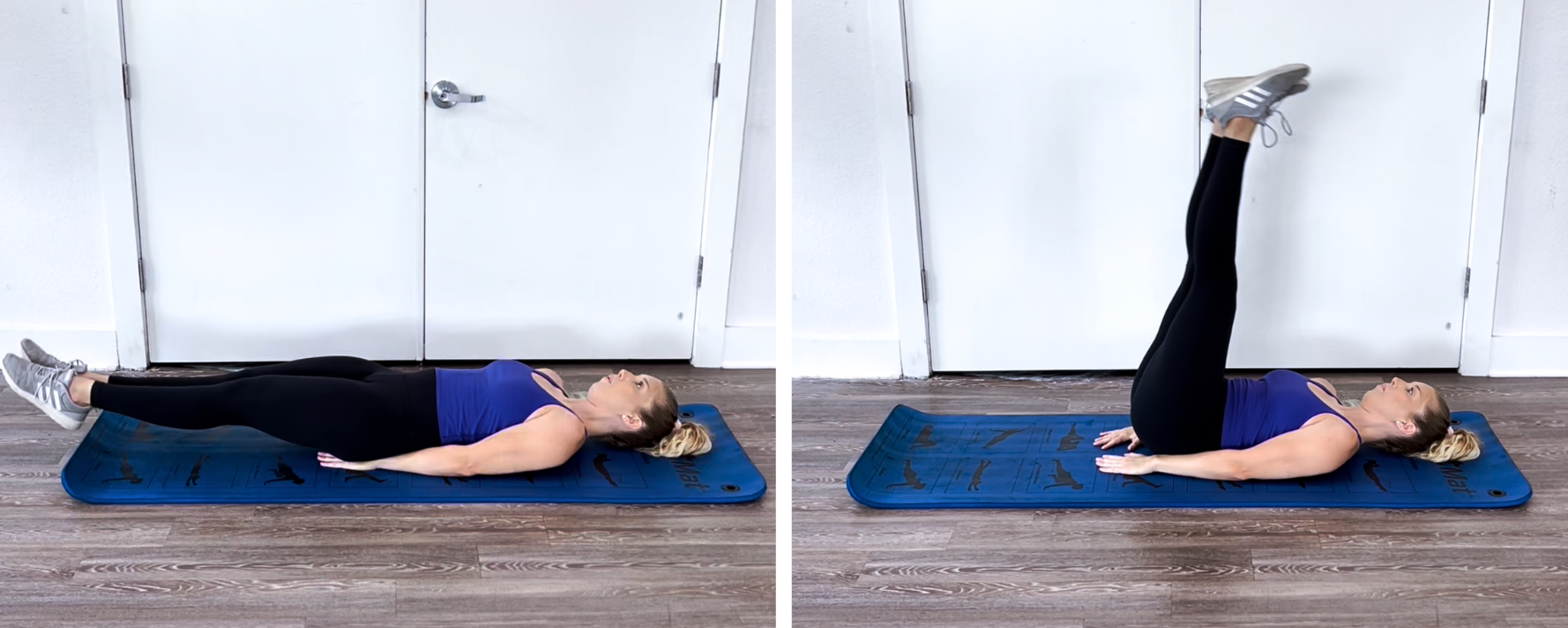 Lying leg raise exercise for abs