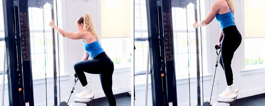 Cable Step Up Exercise