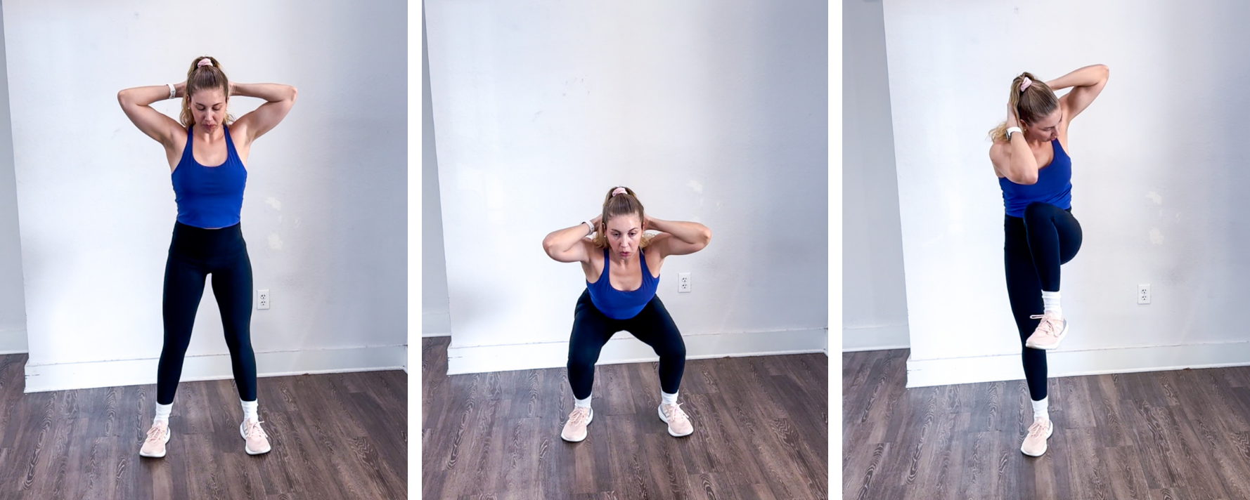 Squat to Oblique Crunch Exercise for Core