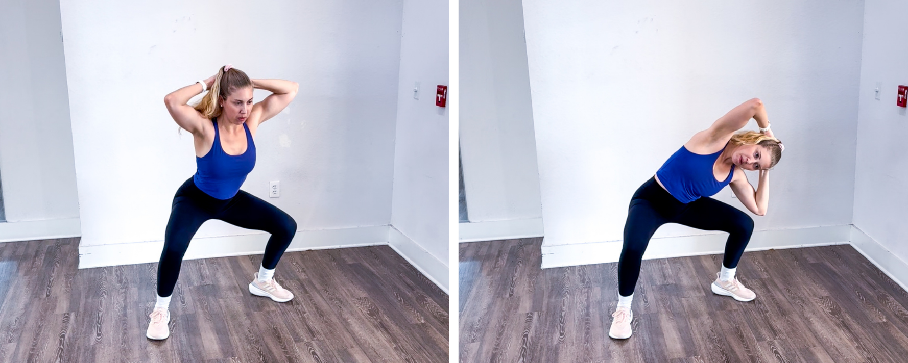 Standing Sumo Side Crunch Exercise for Core