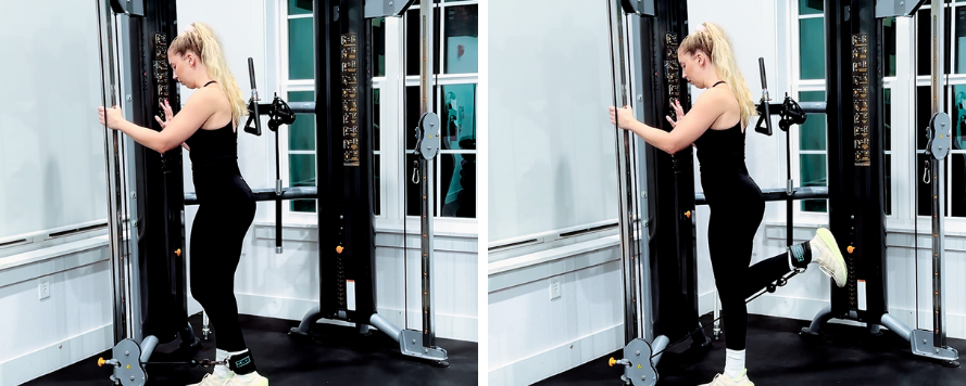 Standing Cable Single Leg Curl Exercise