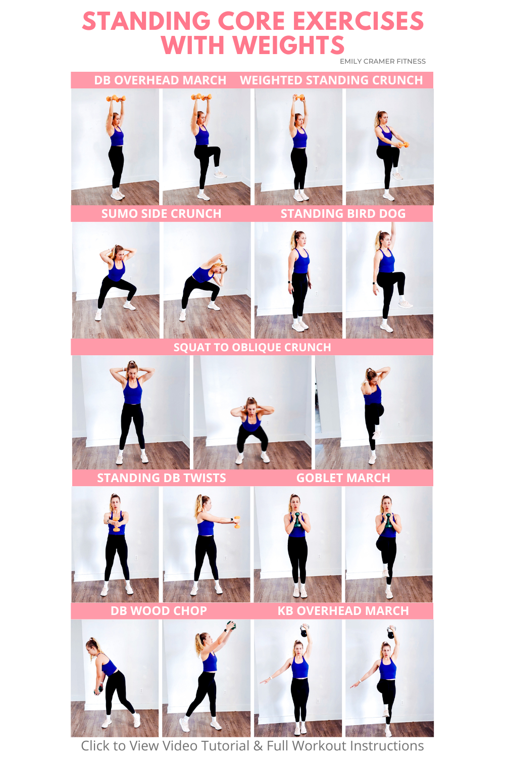 Standing Core Exercises with Weights