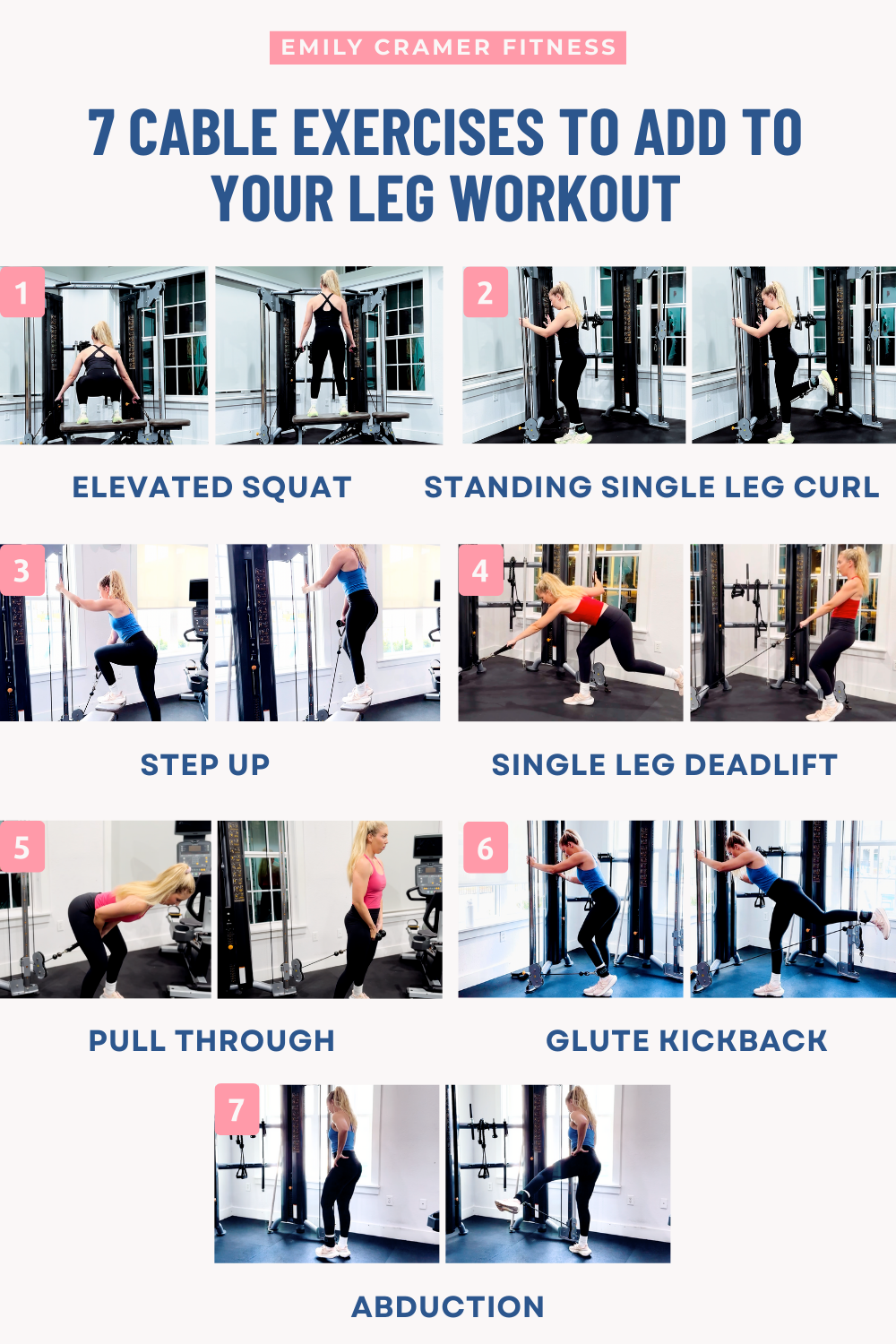 Cable Leg Workout for the Gym