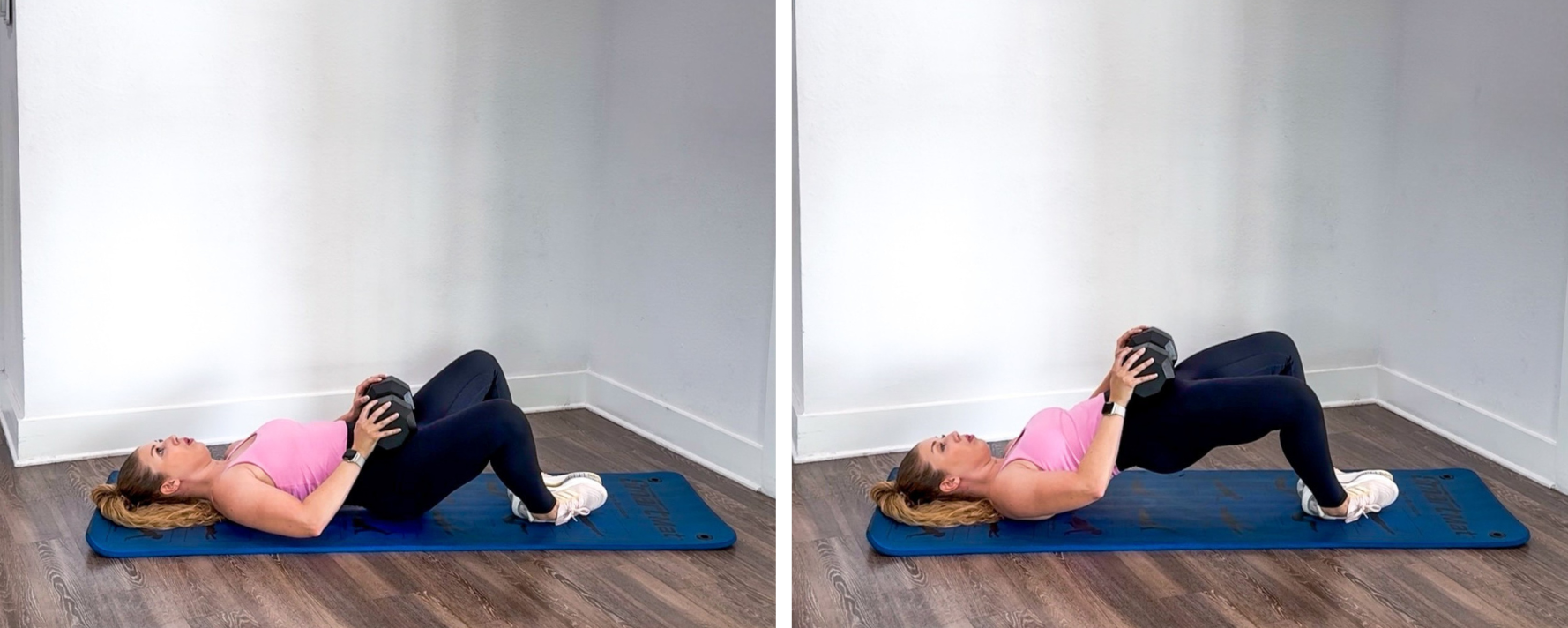Dumbbell Frog Pump Exercise for Glutes