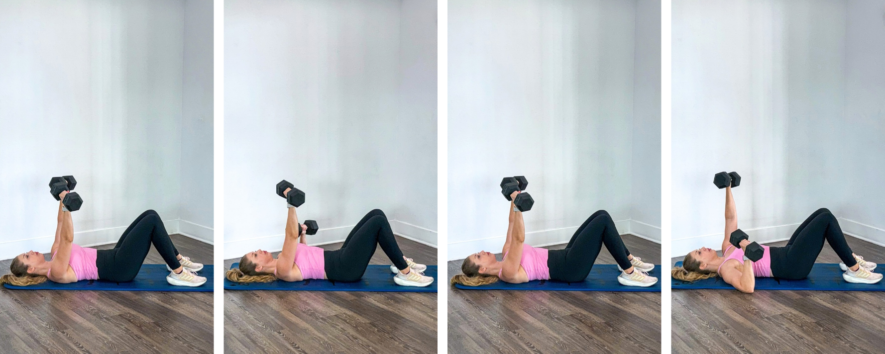 Alternating Dumbbell Floor Press Exercise for Chest