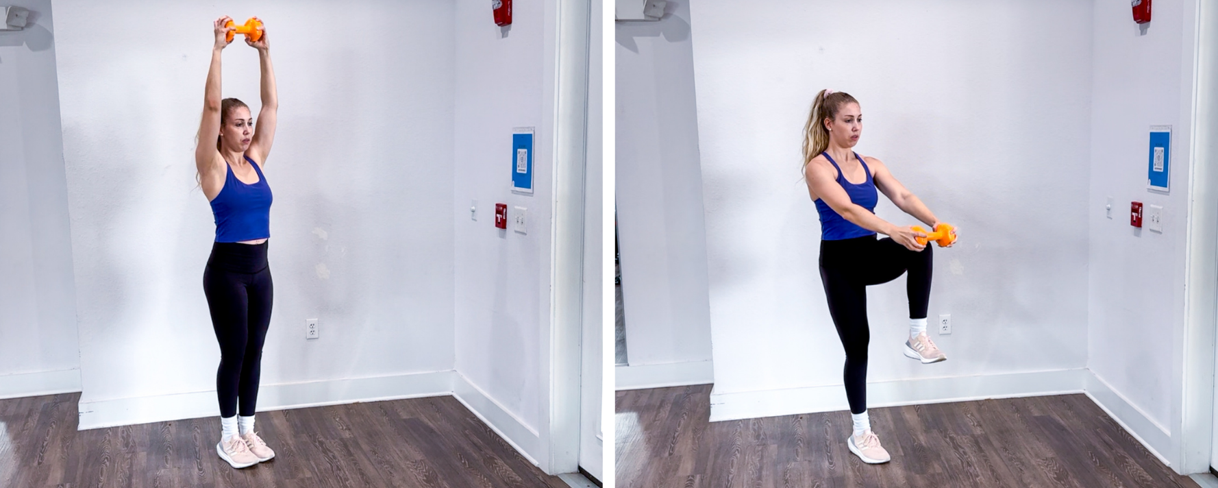 Weighted Standing Core Crunch Exercise