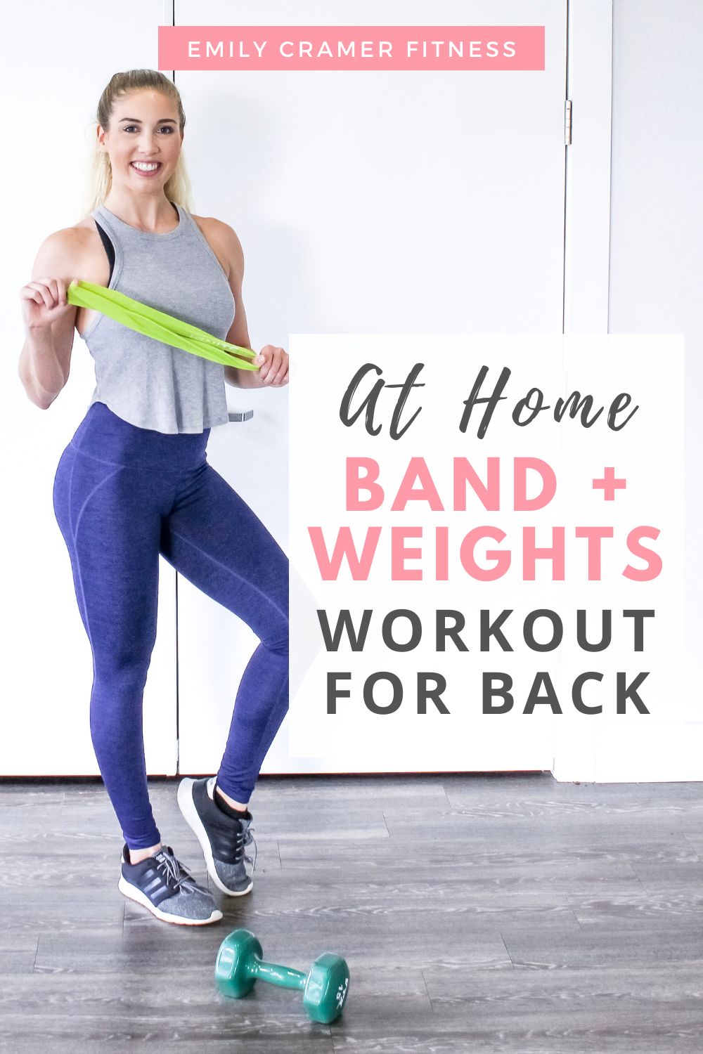 At Home Band and Weights Workout for Back