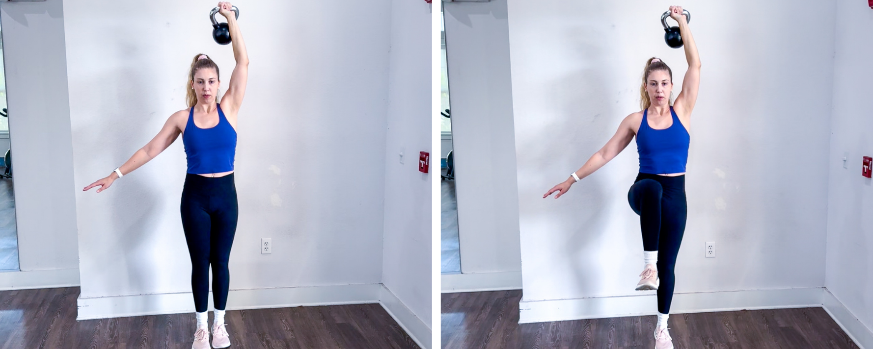 Single Arm Kettlebell Overhead March Exercise for Core