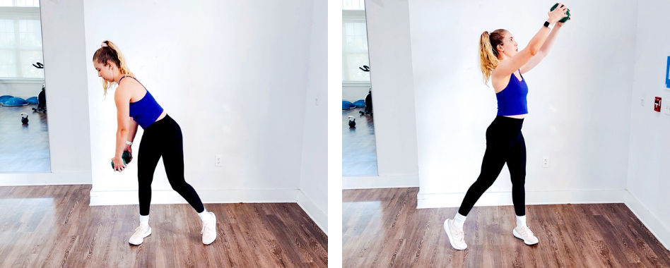 Dumbbell wood chop exercise for core