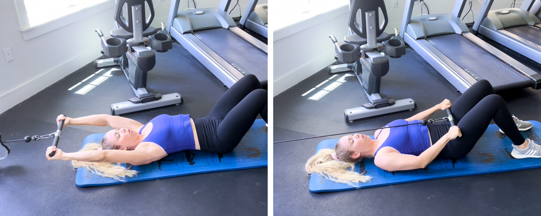 Cable pullover exercise for chest and back