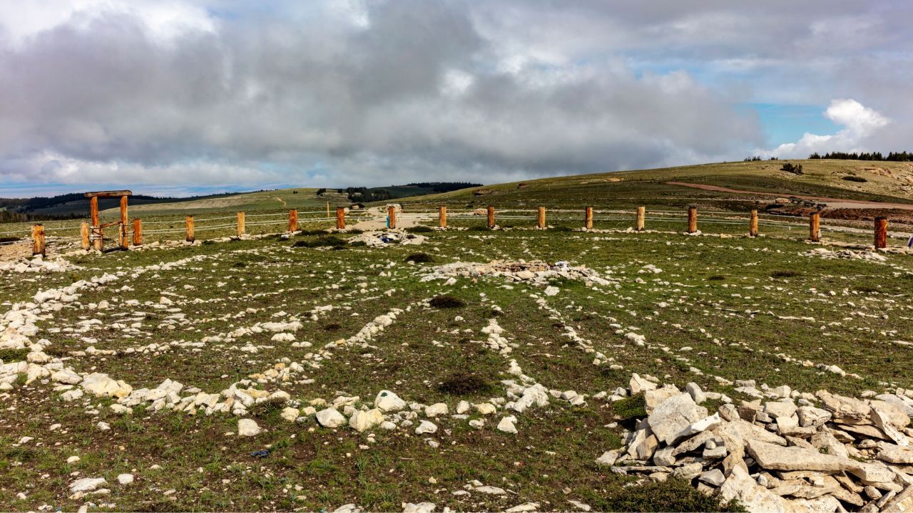 Medicine Wheel/Medicine Mountain National Historic Landmark in the Bighorn Mountains of Wyoming