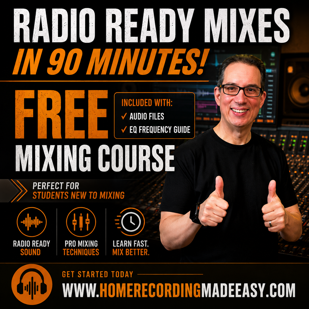 Free mixing course with David Vignola from Home Recording Made Easy