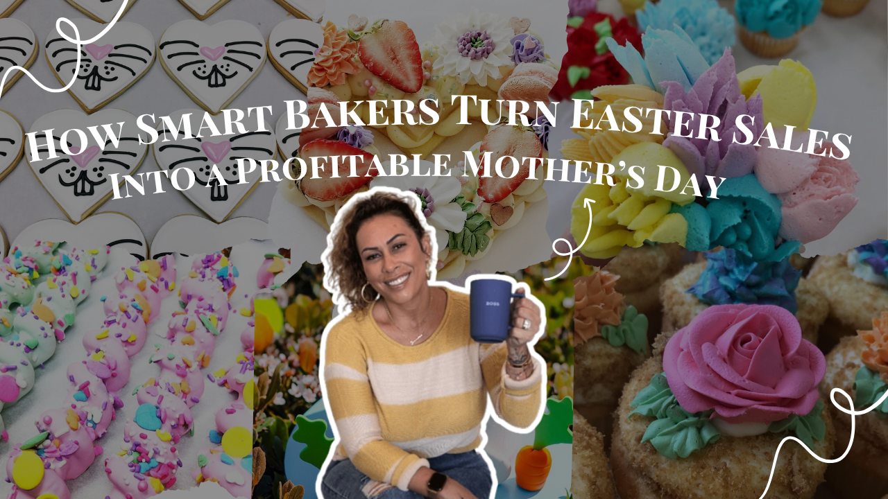 Collage of Easter and Mother's Day desserts