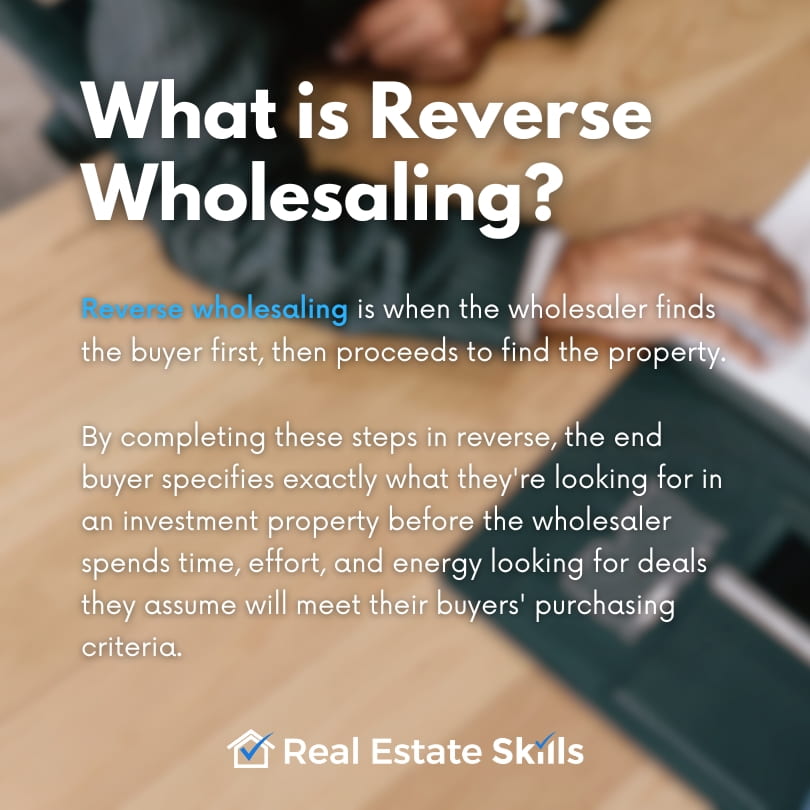 what is reverse wholesaling