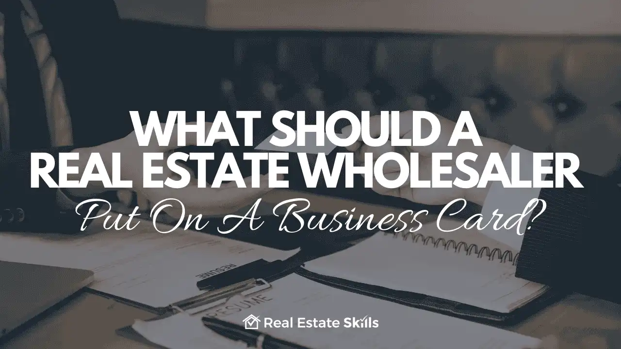 investor real estate wholesale business cards