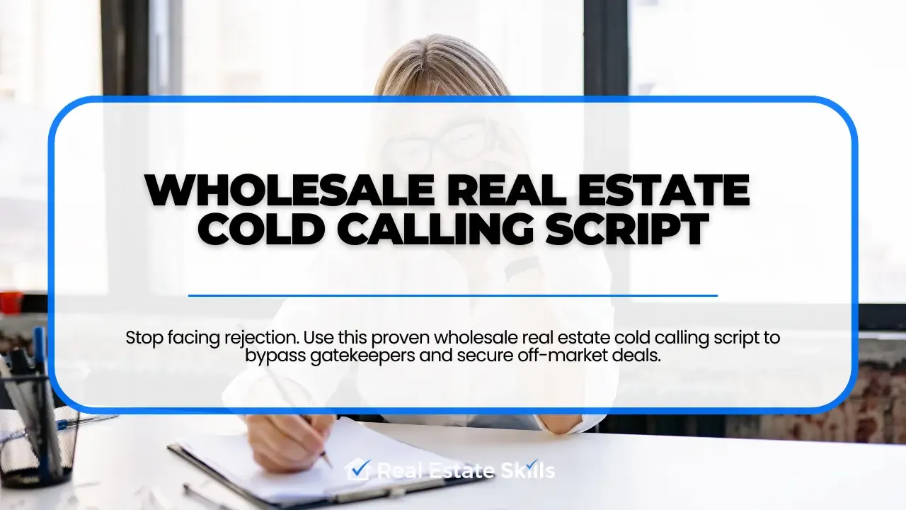 Wholesale Real Estate Cold Calling Script