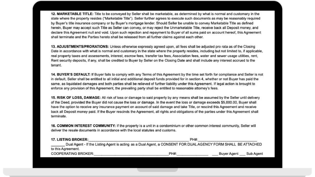 wholesale real estate purchase and sale agreement