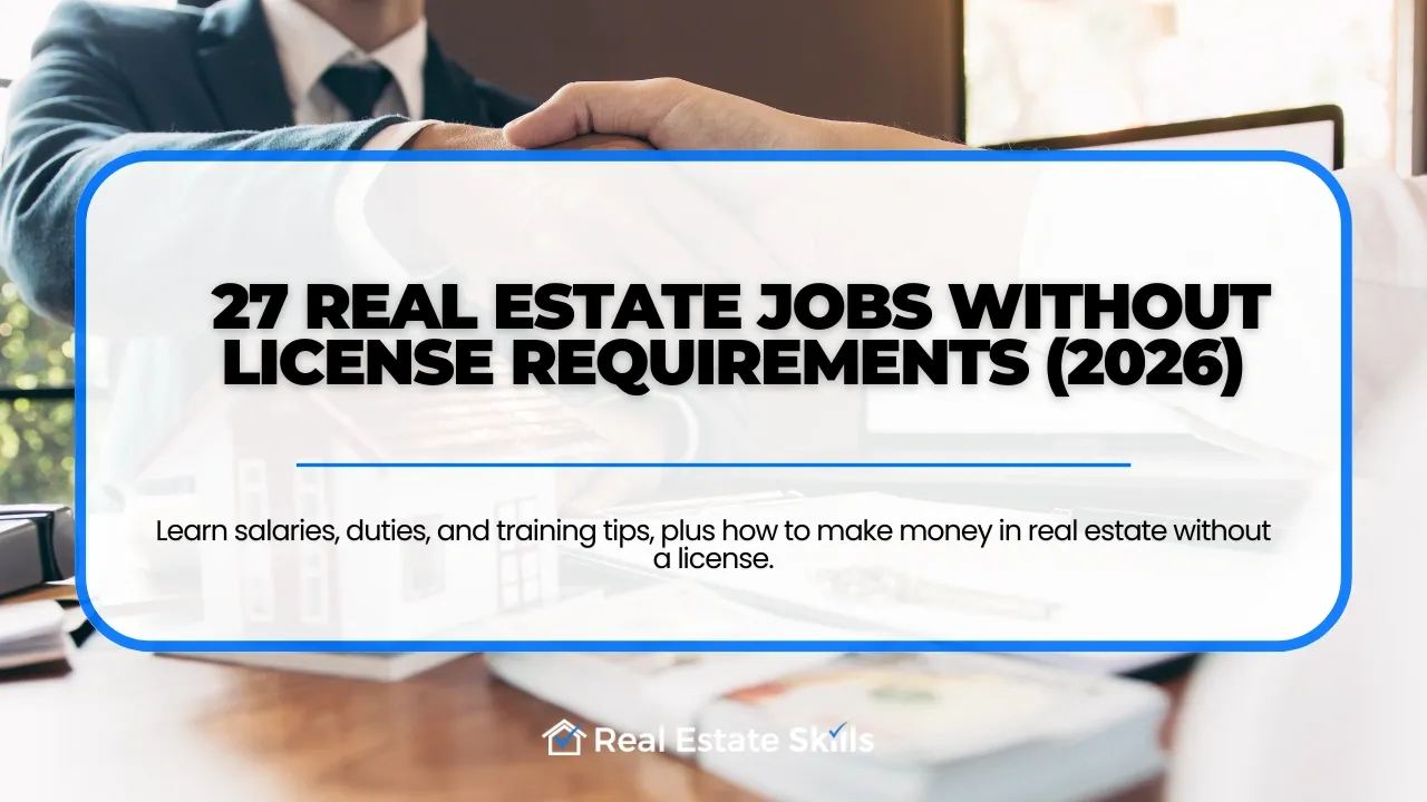 real estate jobs without license