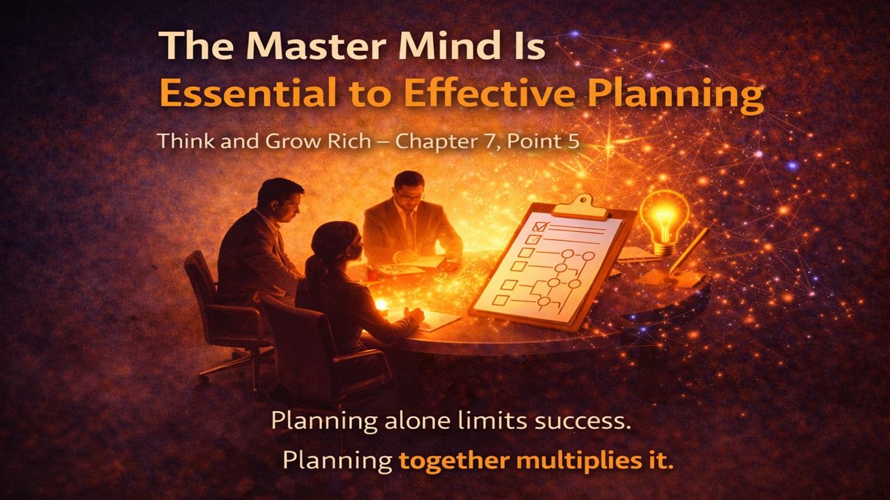 Think and Grow Rich chapter 7 Organized Planning: The Crystallization of Desire Into Action