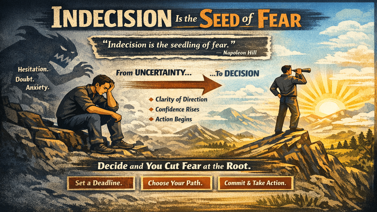 Think and Grow Rich Chapter 8 -  Decision: the Mastery of Procrastination